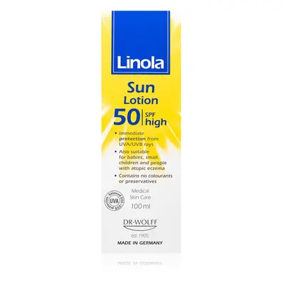 Linola Sun Lotion SPF50 napozókrém száraz és atópiás bőrre 100 ml