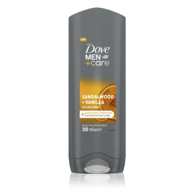 Dove Men+Care Sandalwood&Vanilla tusfürdő gél 3 az 1-ben uraknak 250 ml