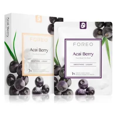 FOREO Farm to Face Sheet Mask Acai Berry antioxidáns fátyolmaszk 3x20 ml