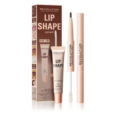 Makeup Revolution Lip Shape Kit ajakápoló készlet árnyalat Coco Brown 1 db