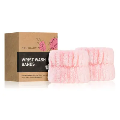 BrushArt Home Salon Wrist wash bands a víz arcmosás közbeni lefolyását megelőző karkötő Pink 2 d