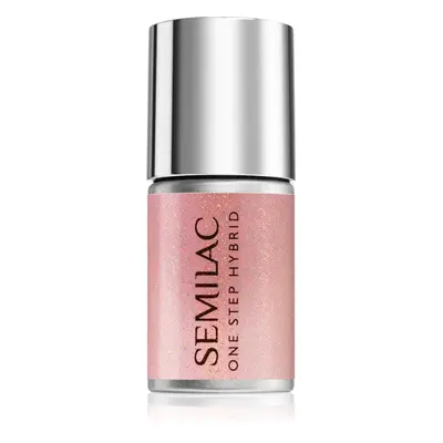 Semilac One Step Hybrid 3in1 géles körömlakk árnyalat S258 Naked Glitter Peach 7 ml