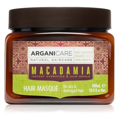 Arganicare Macadamia Hair Masque tápláló hajmaszk száraz és sérült hajra 500 ml