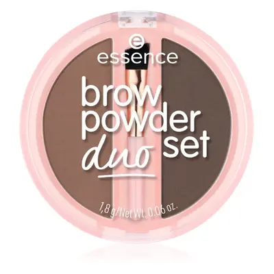 essence Brow Powder Duo szett a szemöldökre árnyalat 02 Medium 1.8 g