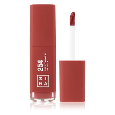 3INA The Longwear Lipstick hosszantartó folyékony rúzs árnyalat 254 - Dark pink nude 6 ml