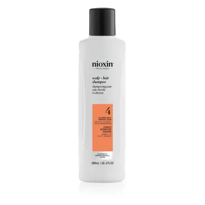 Nioxin System 4 Scalp + Hair Shampoo finom állagú sampon a festett és károsult hajra 300 ml