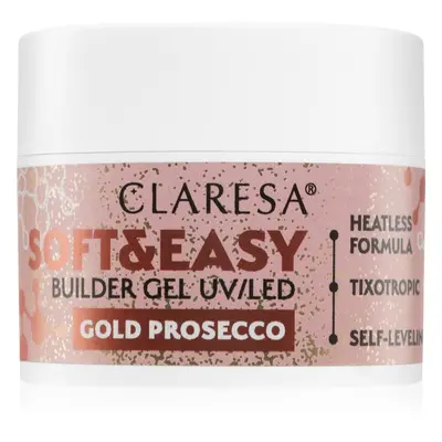 Claresa Soft&Easy Builder Gel alaplakk körmökre árnyalat Gold Prosecco 12 g