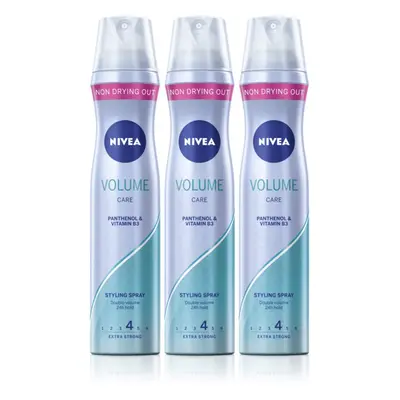 NIVEA Volume Care hajlakk dúsabb hatásért 3 x 250 ml