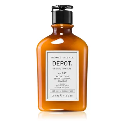 Depot No. 107 White Clay Sebum Control Shampoo tisztító sampon zsíros hajra és fejbőrre 250 ml