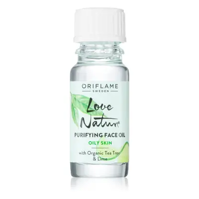 Oriflame Love Nature Organic Tea Tree & Lime tisztító olaj problémás és pattanásos bőrre 10 ml