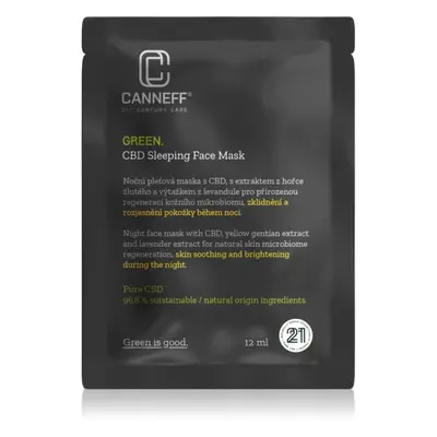 Canneff Green CBD Sleeping Face Mask nyugtató maszk éjszakára 12 ml