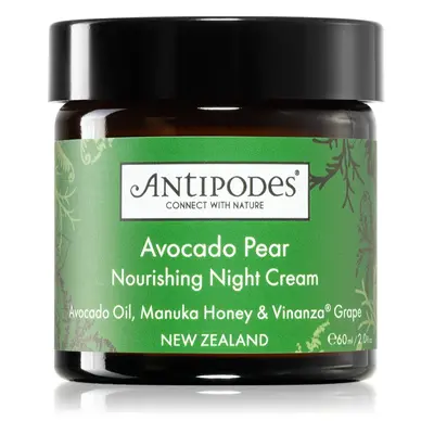 Antipodes Avocado Pear Collagen-Boosting Night Cream éjszakai tápláló krém az arcra 60 ml