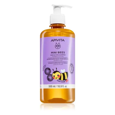 Apivita Mini Bees Gentle Kids Shampoo Blueberry & Honey sampon világos hajra gyermekeknek 500 ml