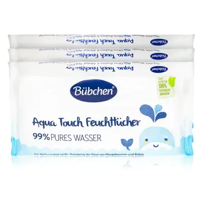 Bübchen Aqua Touch nedves törlőkendők gyermekeknek 3x48 db