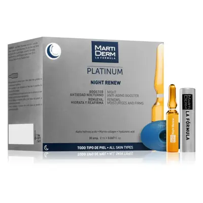 MartiDerm Platinum Night Renew hámlasztó peeling szérum ampullákban 30x2 ml