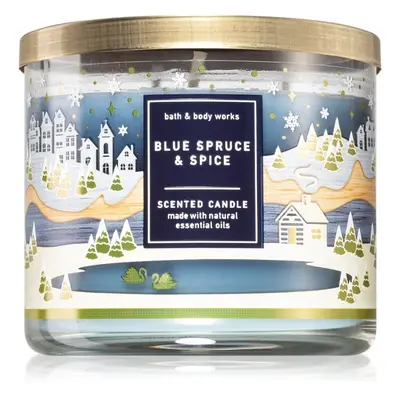 Bath & Body Works Blue Spruce & Spice illatgyertya 411 g