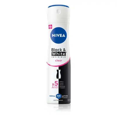 Nivea Invisible Black & White Clear izzadásgátló spray -ben hölgyeknek 150 ml