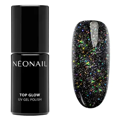 NEONAIL Top Glow zselés fedő körömlakk árnyalat Multicolor Holo 7,2 ml