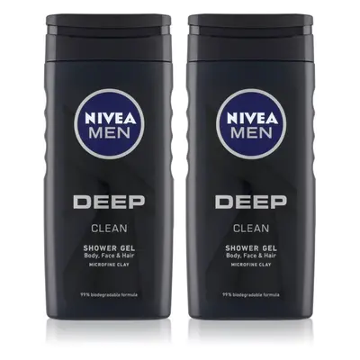 NIVEA MEN Deep fürdőgél férfiaknak takarékos kiszerelés