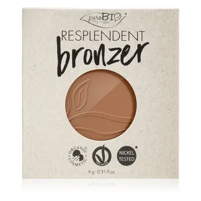 puroBIO Cosmetics Resplendent bronzosító utántöltő árnyalat 01 Pale Brown 9 g