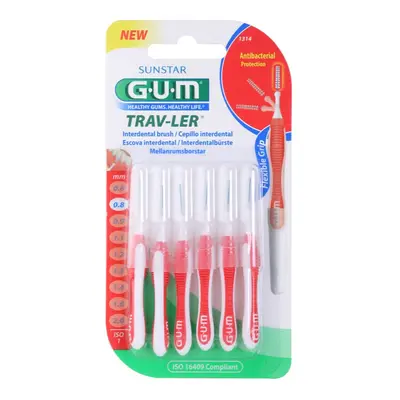 G.U.M Trav-Ler Interdental fogköztisztító kefék 0,8 mm 6 db