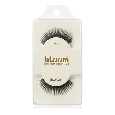 Bloom Natural ragasztható műszempilla természetes hajból No. 1 (Black) 1 cm