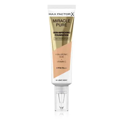 Max Factor Miracle Pure Skin tartós alapozó SPF 30 árnyalat 40 Light Ivory 30 ml