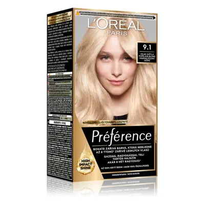 L’Oréal Paris Préférence hajfesték árnyalat 9.1 Viking Light Ash Blonde