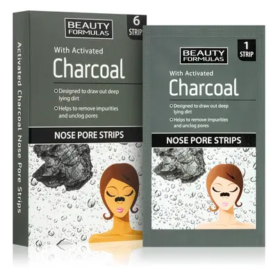 Beauty Formulas Charcoal tisztító tapasz az orr eltömődött pórusaira 6 db