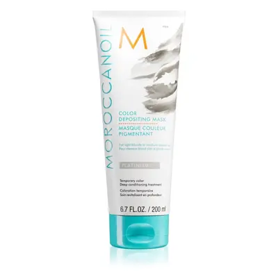 Moroccanoil Color Depositing gyengéd tápláló maszk tartós színes pigmentekkel Platinum 200 ml