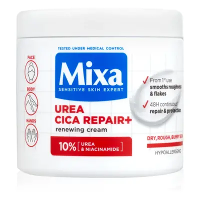 MIXA Urea Cica Repair+ regeneráló testkrém a nagyon száraz bőrre 400 ml