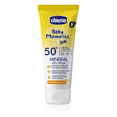 Chicco Baby Moments Sun Mineral napozókrém gyermekeknek SPF 50+ 0 m+ 75 ml