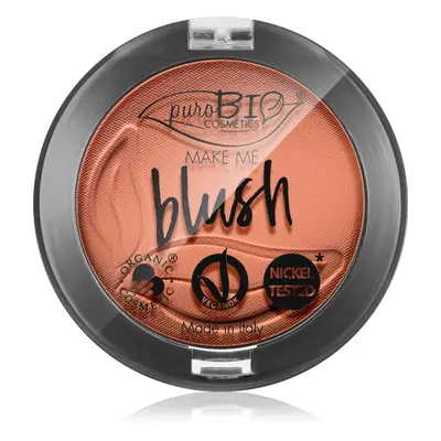 puroBIO Cosmetics Long-lasting Blush hosszantartó arcpír árnyalat 02 Matte Coral Pink 5,2 g