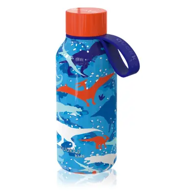 Quokka Solid Kids termopalack akasztóval Dinosaur 330 ml