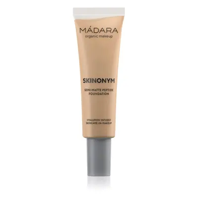 MÁDARA Skinonym Semi-Matte Peptide tartós alapozó peptidekkel árnyalat Sand 40 30 ml