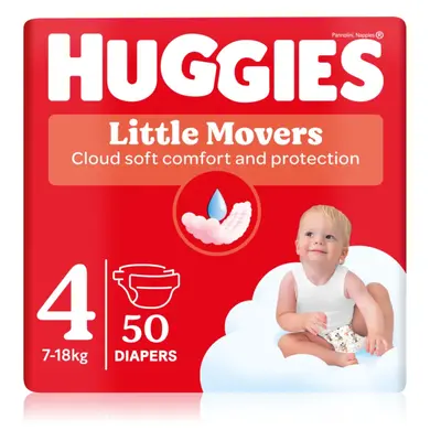 Huggies Little Movers Ultra Comfort eldobható pelenkák Jumbo 7-18 kg 50 g