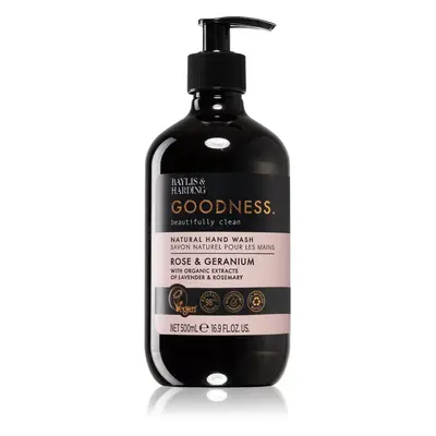 Baylis & Harding Goodness Rose & Geranium természetes folyékony kézszappan 500 ml