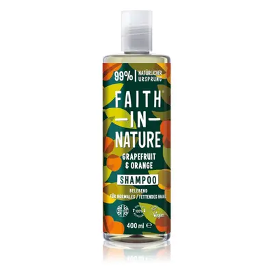 Faith In Nature Grapefruit & Orange természetes sampon normál és zsíros hajra 400 ml