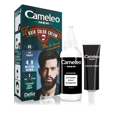 Delia Cosmetics Cameleo Men hajfesték árnyalat 4.0 Medium Brown 30 ml