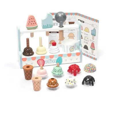 UMU Toys Ice cream set interaktív játék fából készült 3y+