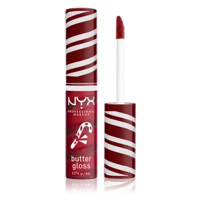 NYX Professional Makeup Holiday Butter Gloss ajakfény árnyalat 01 Peppermint Swirl 8 ml