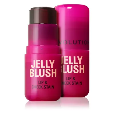 Makeup Revolution Jelly Blush pirosító stick az arcra és a szájra árnyalat Cherry Red 5.5 g