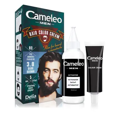 Delia Cosmetics Cameleo Men hajfesték árnyalat 3.0 Dark Brown 30 ml