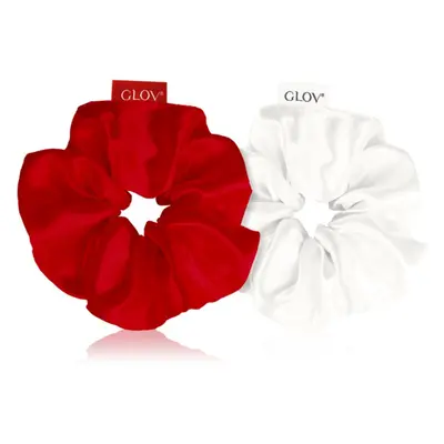 GLOV Satin Scrunchies M hajgumik Red/Beige 2 db