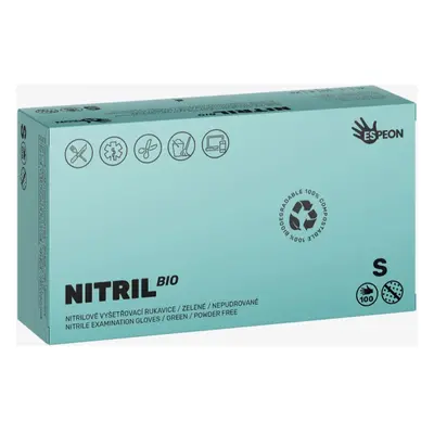 Espeon Nitril BIO Green púdermentes nitrilkesztyű méret S 2x50 db