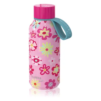 Quokka Solid Kids termopalack akasztóval Flowers 330 ml