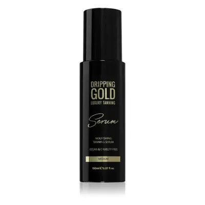 Dripping Gold Luxury Tanning Serum önbarnító készítmény testre és arcra árnyalat Medium 150 ml