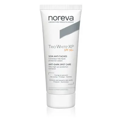 Noreva Trio White XP Anti-Dark Spot Care SPF 50+ napozókrém arcra a pigment foltok ellen SPF 50+