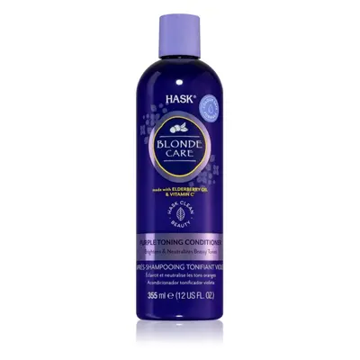 HASK Blonde Care kondicionáló szőke hajra semlegesíti a sárgás tónusokat 355 ml