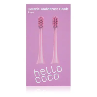 Hello Coco Electric Toothbrush Heads Pink csere fejek a fogkeféhez 2 db